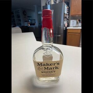 Makers Mark 1.75L empty glass bottle